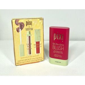 Pixi + Maryam Maquillage Eye & Lip (Coral Bang) Kit + On the Glow Blush RUBY New